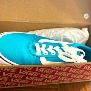 Brand new in box! Turquoise vans woman’s